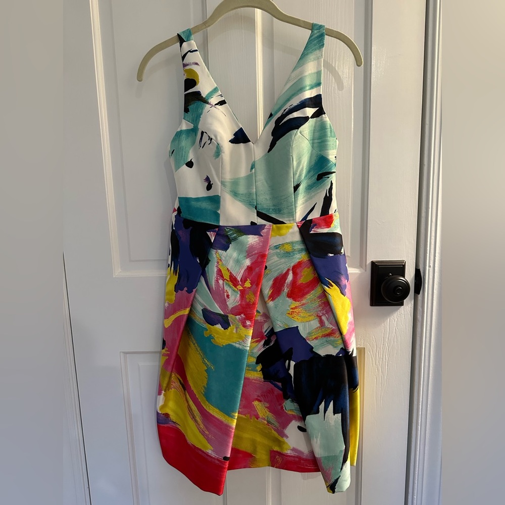 Milly Multicolored Wedding or Cocktail Dress in Small